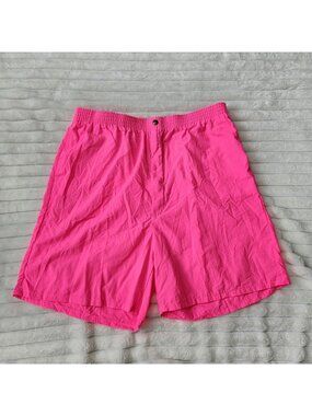 Vintage 80s 90s Miami Hot Neon Pink Hawaii Size XL Swim Shorts With Tags Beach